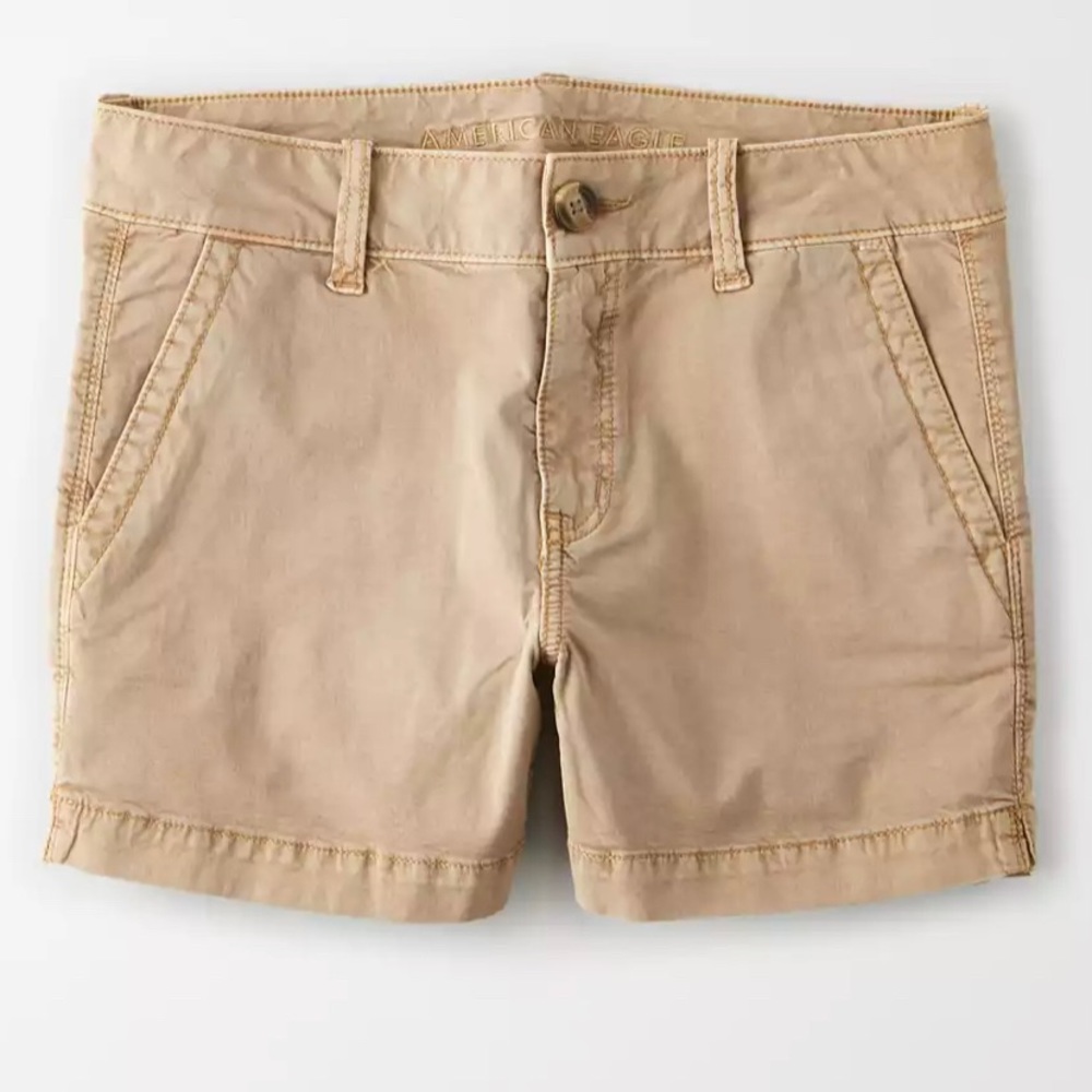 American Eagle Midi Khaki Shorts